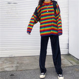 Rainbow Knitted Oversized Sweater