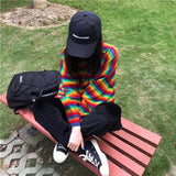Rainbow Knitted Oversized Sweater