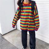 Rainbow Knitted Oversized Sweater