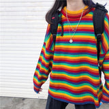 Rainbow Knitted Oversized Sweater