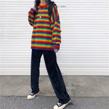 Rainbow Knitted Oversized Sweater