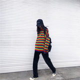 Rainbow Knitted Oversized Sweater