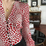 Hearts Printed Blouse