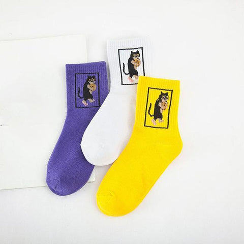 "Sad But Cool" Cat Socks