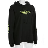 Neon Black Oversized Hoodie