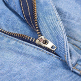 High Waisted Back Zipper Jeans
