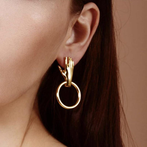 Gold Hands Earrings