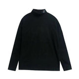 Embroidered Turtleneck Fleece Sweater