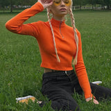 Neon Orange Turtleneck