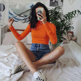 Neon Orange Turtleneck