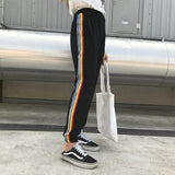 Rainbow Striped Joggers