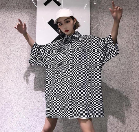Oversized LSD Checkered Shirt