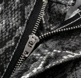 Snake Print Straight Trousers
