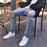 Cut Light Wash Jeans