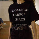 Violence Terror Chaos And Other Poems Tee