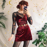 Sun Moon Stars Mesh Top