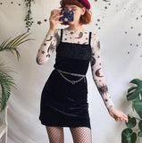 Sun Moon Stars Mesh Top