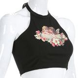 Black Angel Halter Top