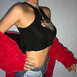 Black Angel Halter Top