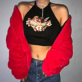 Black Angel Halter Top