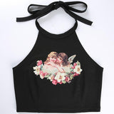 Black Angel Halter Top