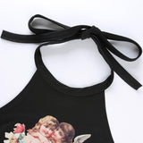 Black Angel Halter Top