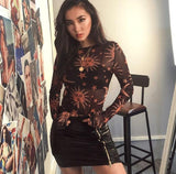 Sun Moon Stars Mesh Top