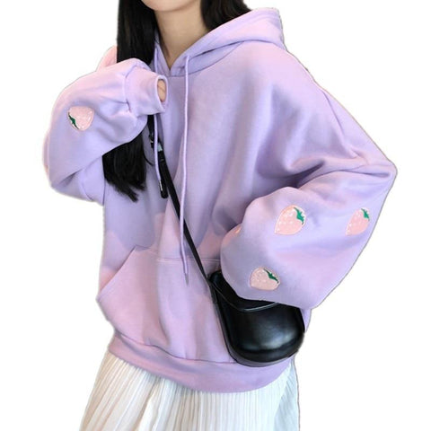Oversized Strawberry Hoodie