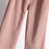 High Waisted Corduroy Straight Leg Trousers