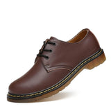 Leather Low Top Marten Boots