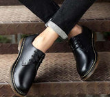 Leather Low Top Marten Boots