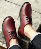 Leather Low Top Marten Boots
