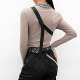 Khaki Turtleneck With Detachable Tactical Shoulder Bags
