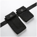Khaki Turtleneck With Detachable Tactical Shoulder Bags