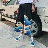 Hokusai Wave Wide Leg Trousers