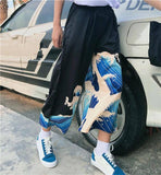 Hokusai Wave Wide Leg Trousers
