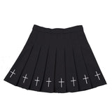 Embroidered Pleated Cross Skirt