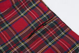 Red Plaid Mini Skirt