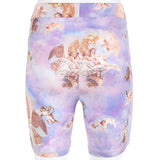 High Waisted Angels Biker Shorts