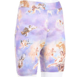 High Waisted Angels Biker Shorts
