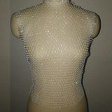 Crystal Embroidered Meshed Top