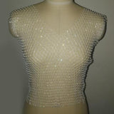 Crystal Embroidered Meshed Top