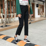 Straight Black Cut Denim