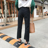 Straight Black Cut Denim