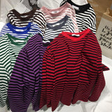 Classic Oversized Cotton Striped Long Sleeve Shirt