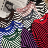 Classic Oversized Cotton Striped Long Sleeve Shirt
