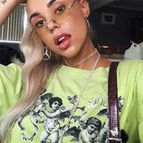 Oversized Neon Angel Tee