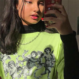 Oversized Neon Angel Tee