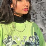 Oversized Neon Angel Tee