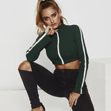 Zip Up Ribbed Racer Top